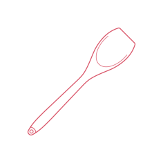 Objects Cooking Utensils Ikea Rort Spoon Flat Tip Sketch Style Svg Vector, Free Vectors File